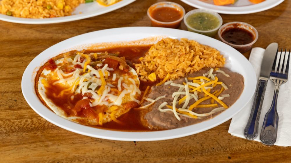 Chilaquiles Rojos Or Verdes at El Pueblo Mexican Food