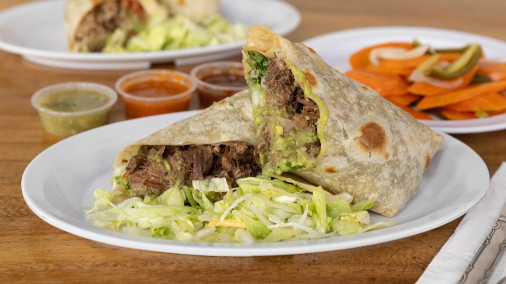 Lengua Burrito at El Pueblo Mexican Food
