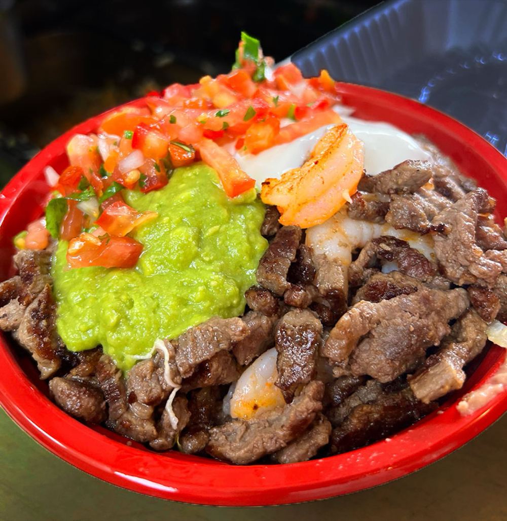 Surf and Turf Bowl at El Pueblo Mexican Food