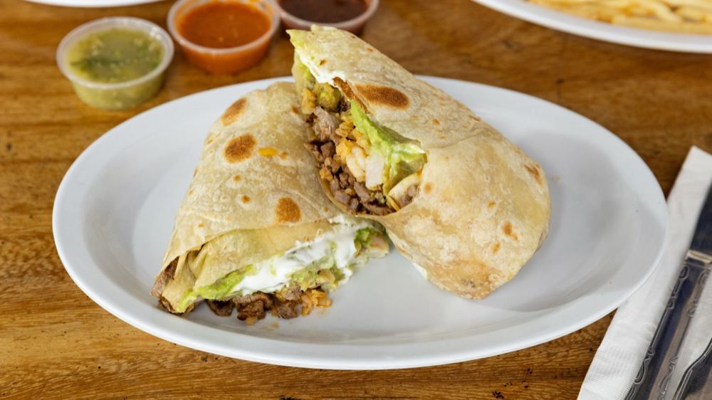 Surf and Turf Burrito at El Pueblo Mexican Food